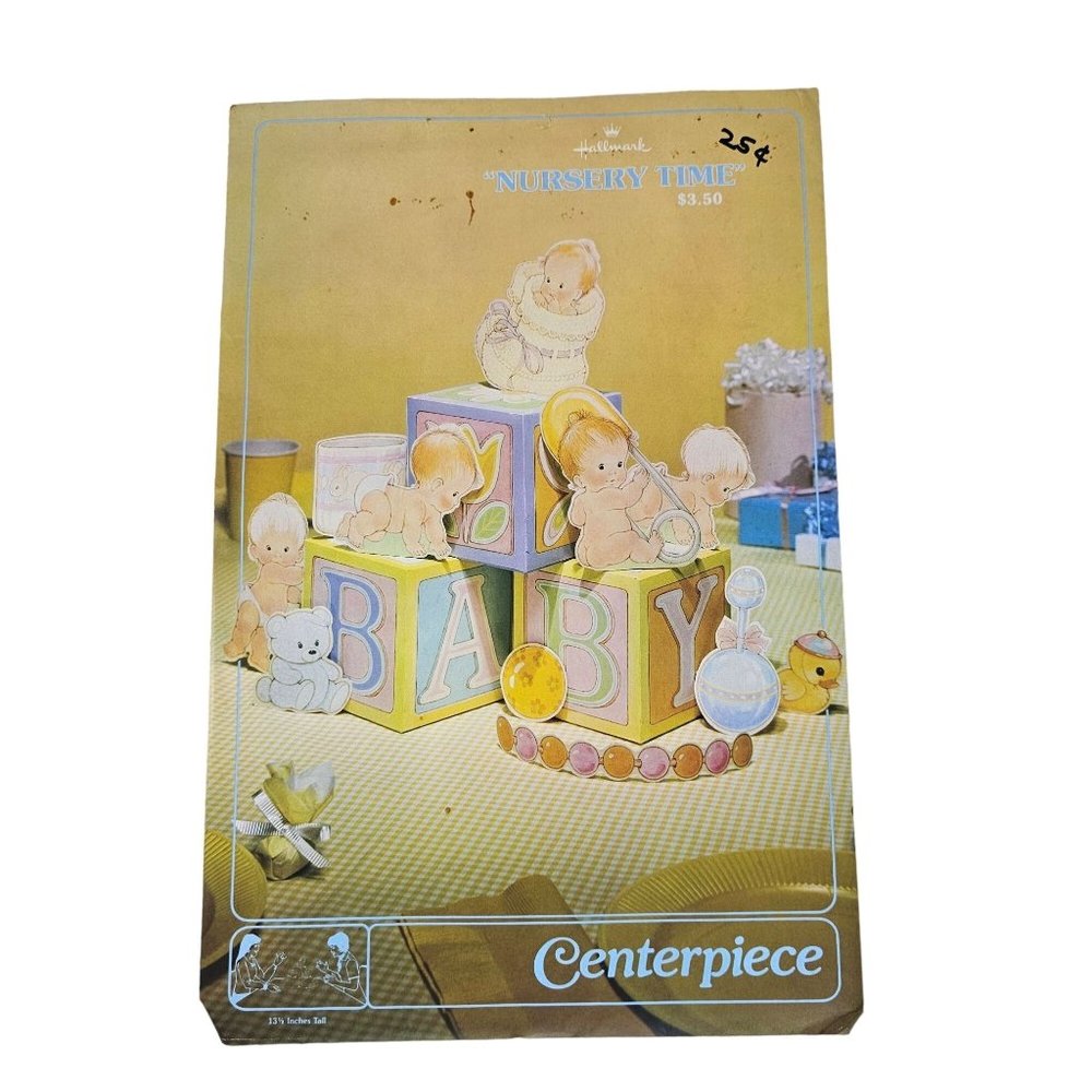 Vintage Hallmark Centerpiece Nursery Time Baby Shower Decor